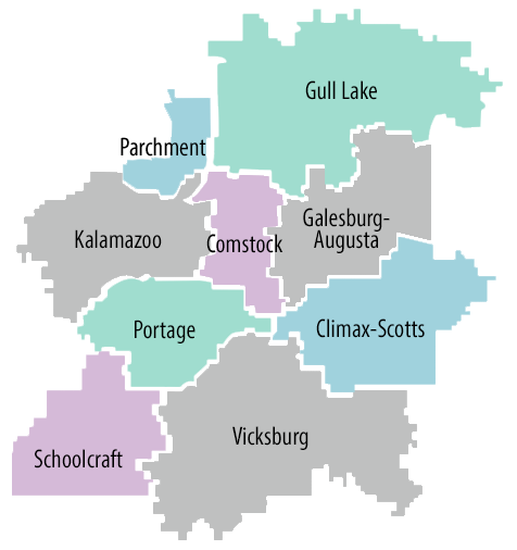 Map of local school districts 